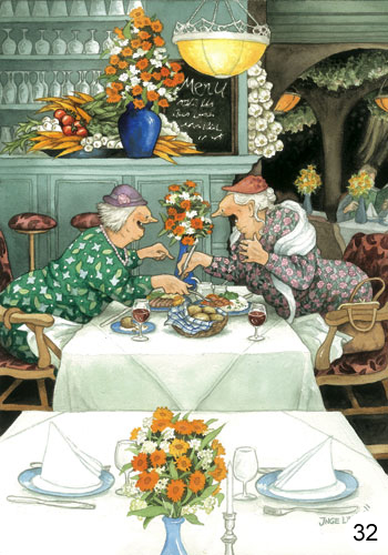 Inge Löök postikortti Ravintolassa